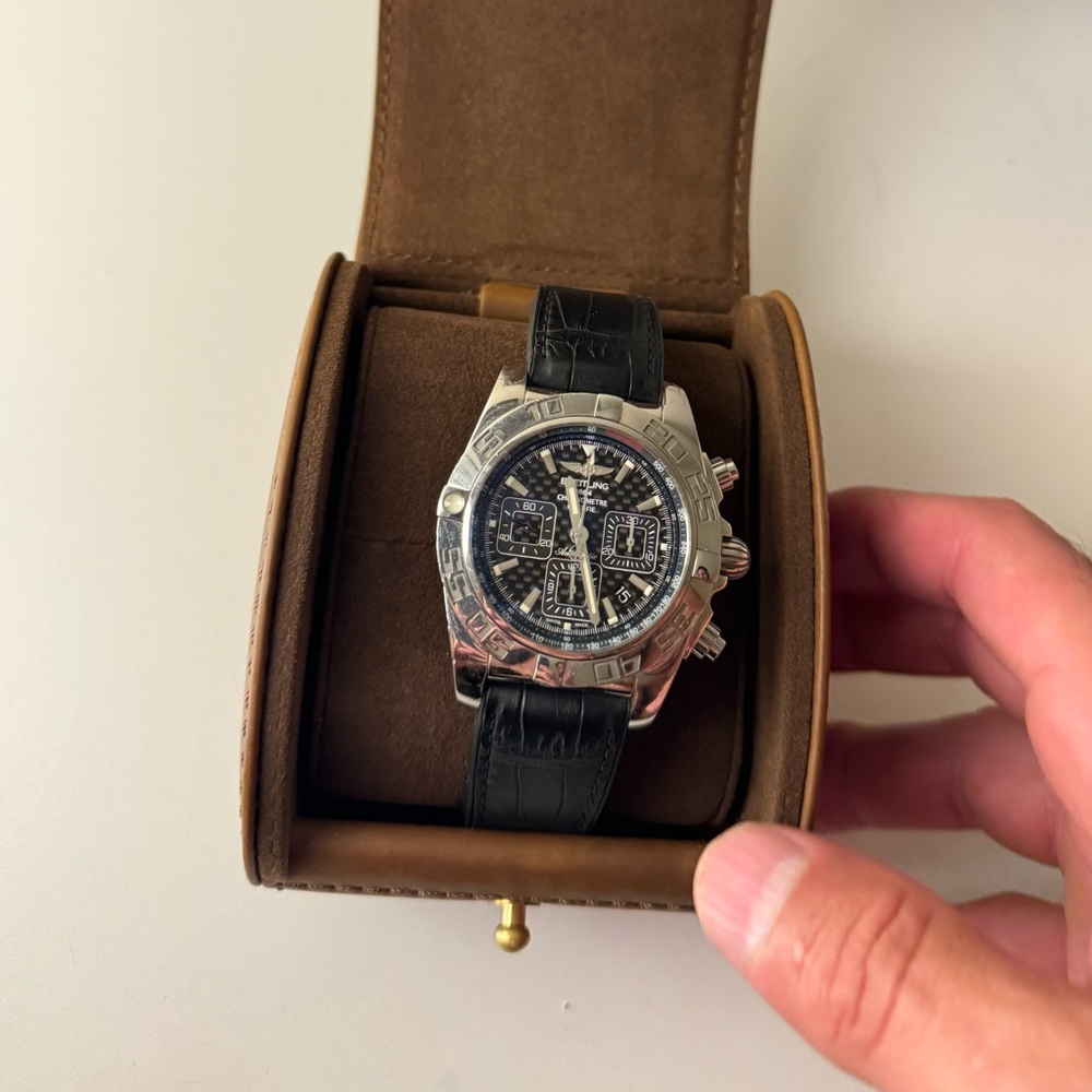Breitling Chronomat 44 Carbon Dial Automatic Chronograph Watch AB011012/BF76